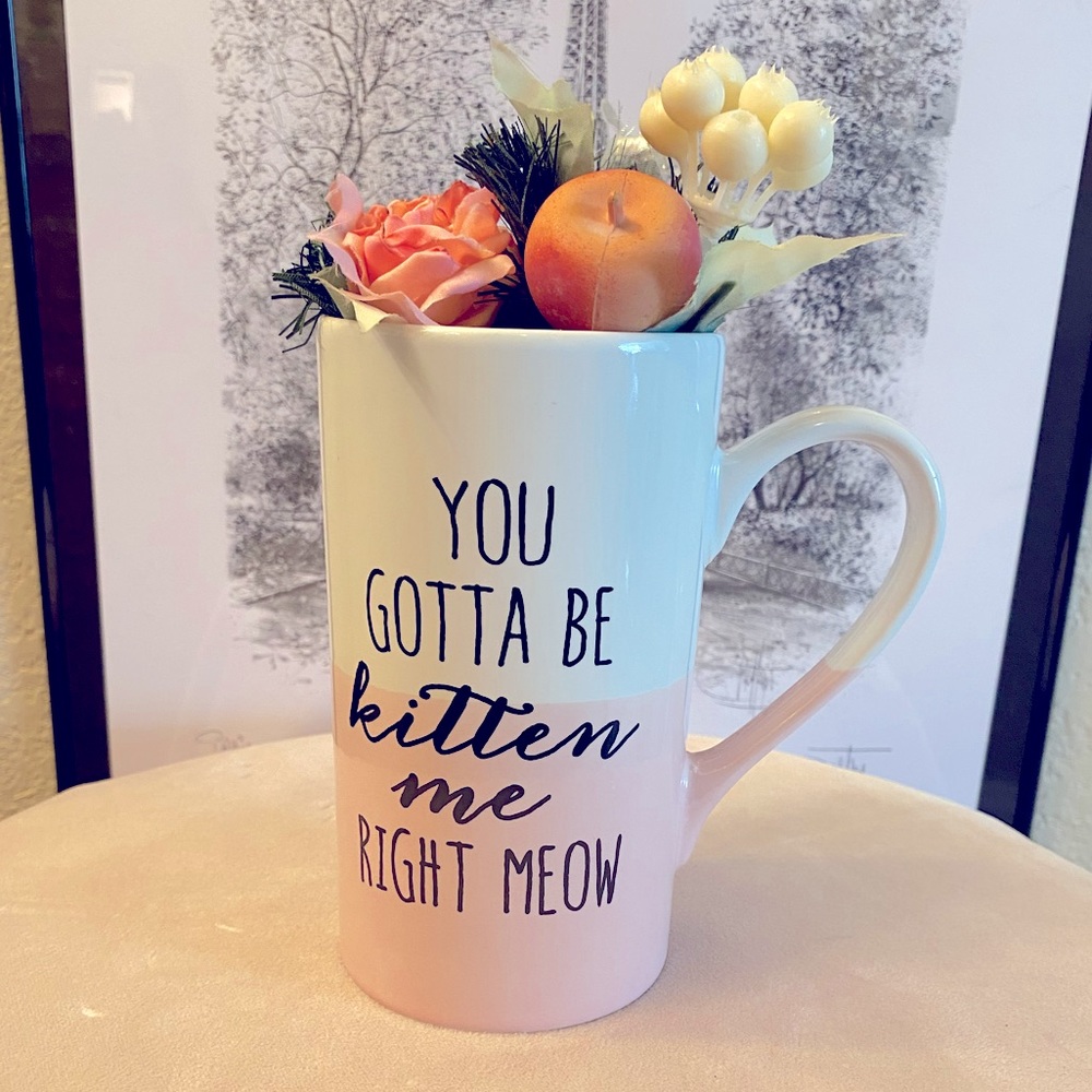 Clay Art You Gotta Be Kitten Me Right Meow Mug 🐈‍⬛ ☕️